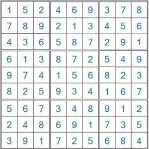 Completed Sudoku Puzzle