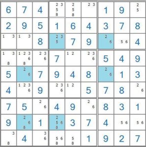 Sudoku Puzzle Swordfish Example
